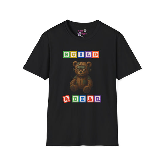 Cursed Lets Build A Bear Shirt, Frankenstein Teddy Horrorcore T Shirt, Creepy Cute Patchwork Bear Design, Goth Toy Meme Tee
