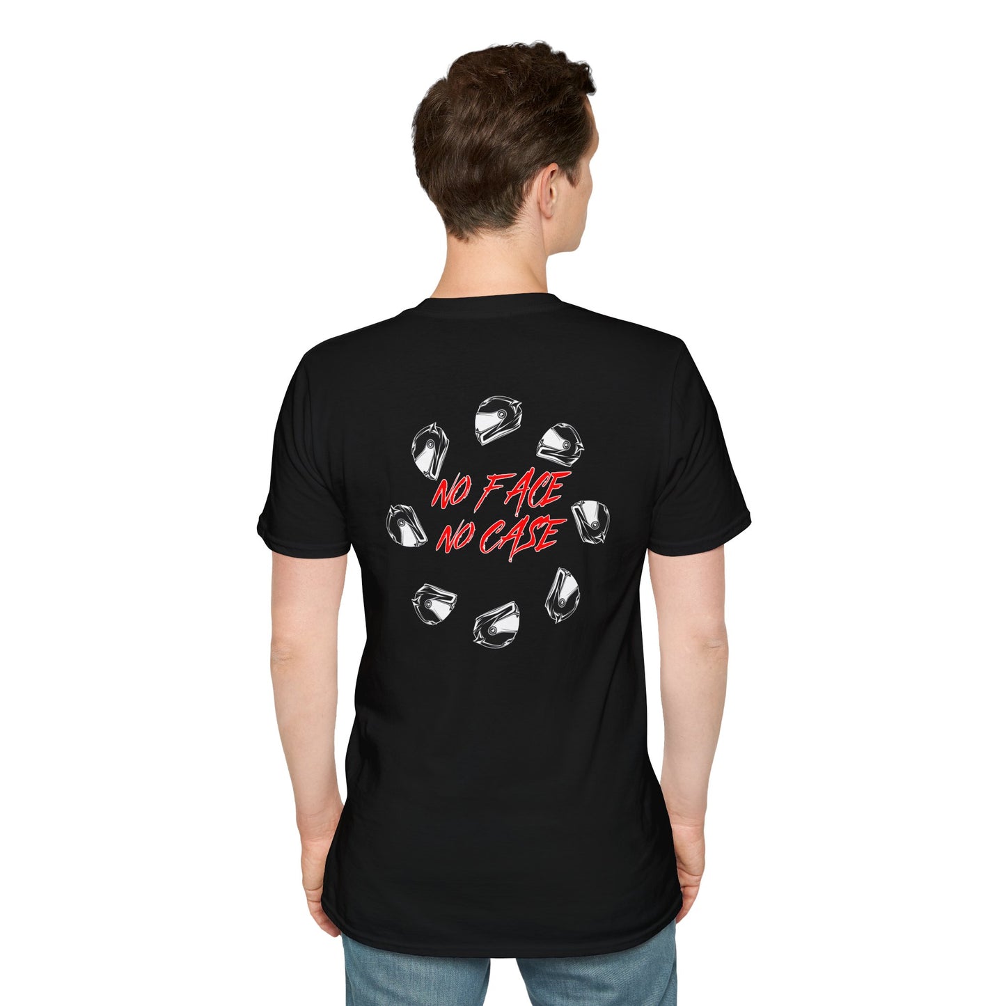 No Face No Case Motorcycle Helmet Tee, Street Rider Outlaw Moto Graphic Shirt