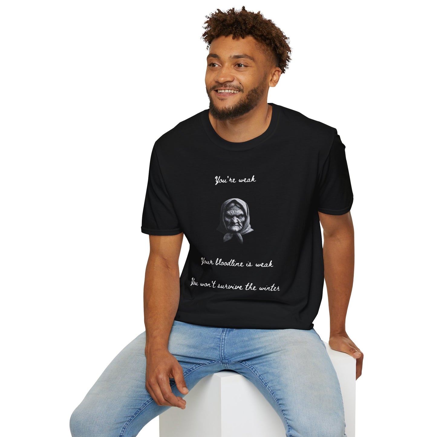 Slavic Grandma Doom Prophecy Shirt, Winter Survival Gothic Folklore Tee, Youre Weak Meme Aesthetic