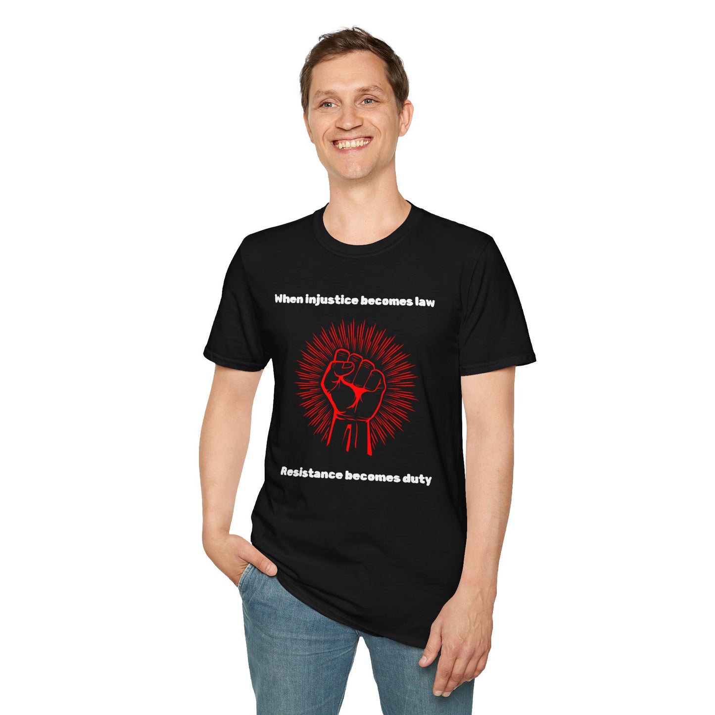Resistance Becomes Duty Shirt, Radical Protest Fist Tee, Anti-Fascist Political Ragewear