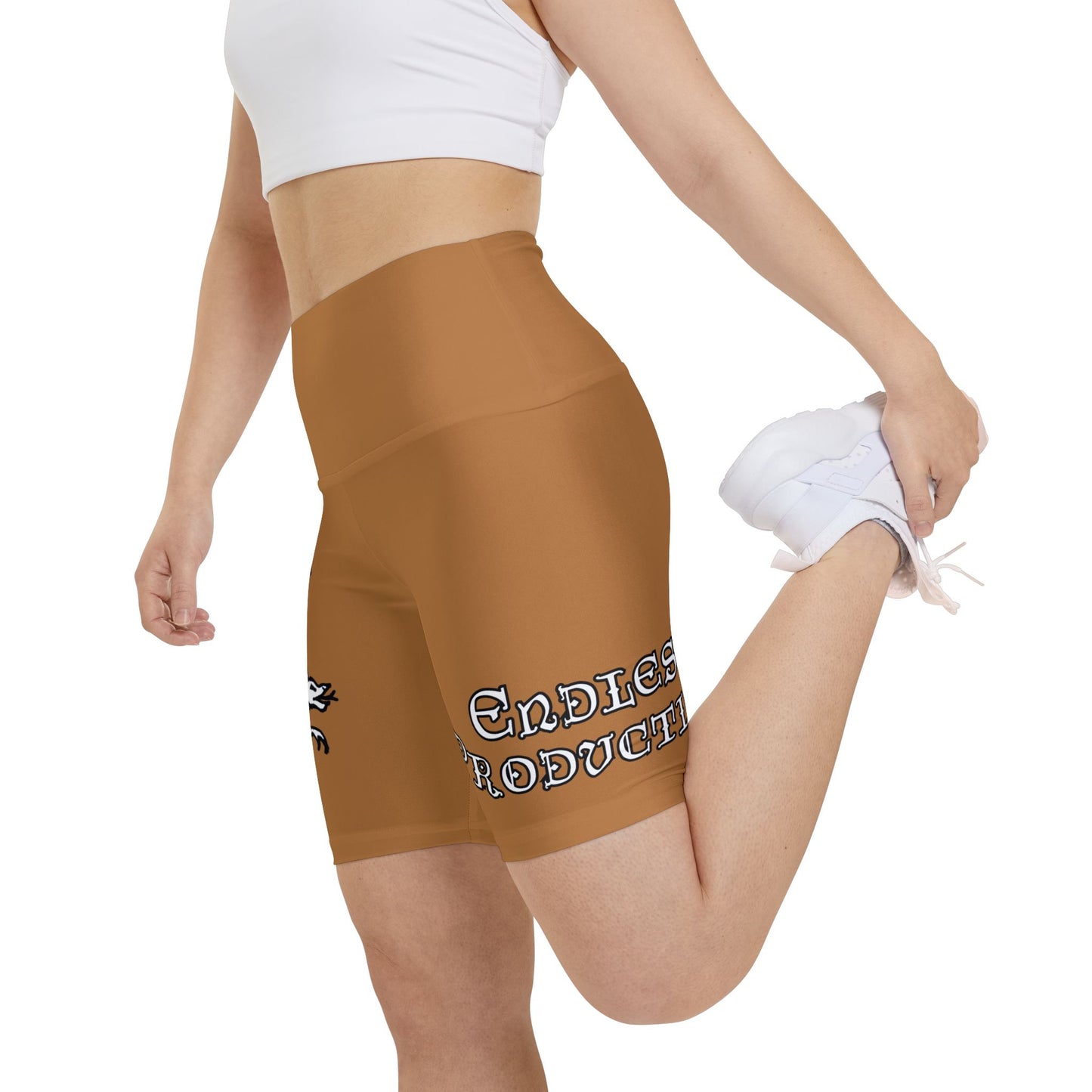 LIGHT BROWN - Endless Productions Bike Shorts