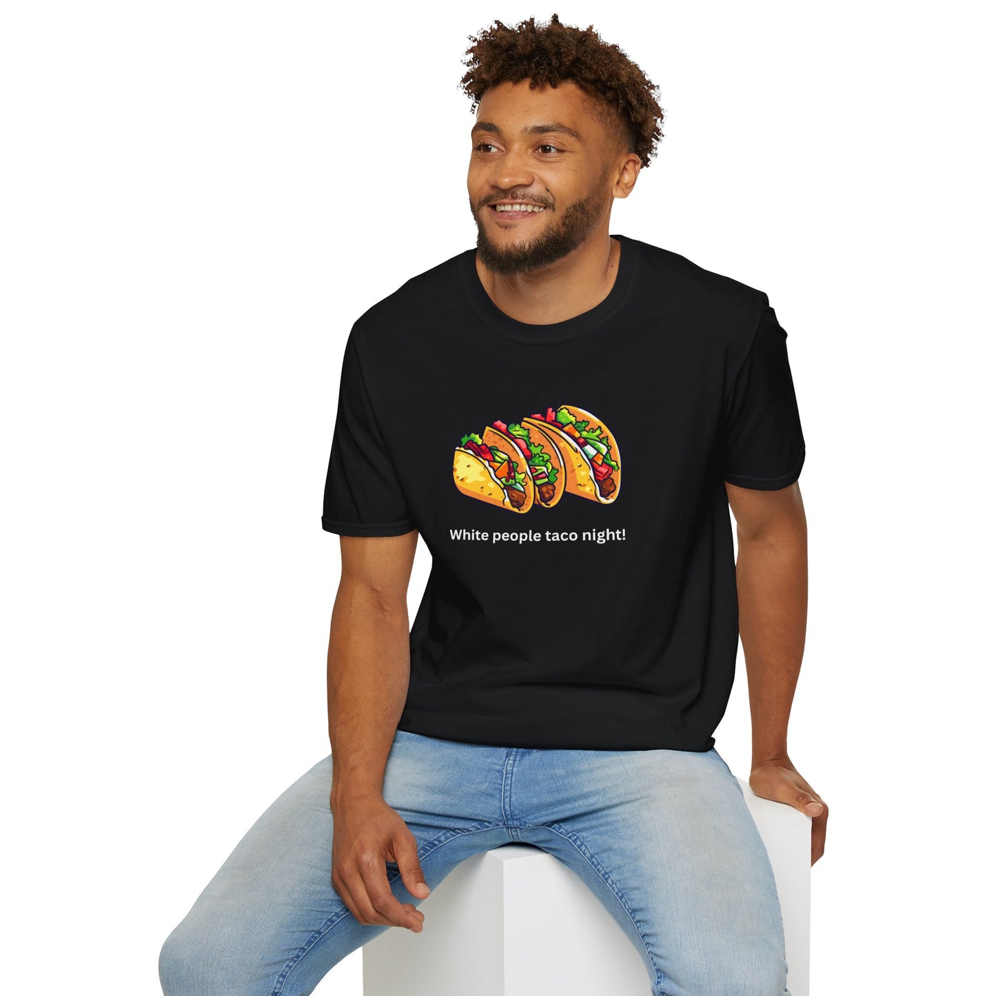 White People Taco Night T-Shirt – Funny Cursed Meme Tee | Icarus Fidget
