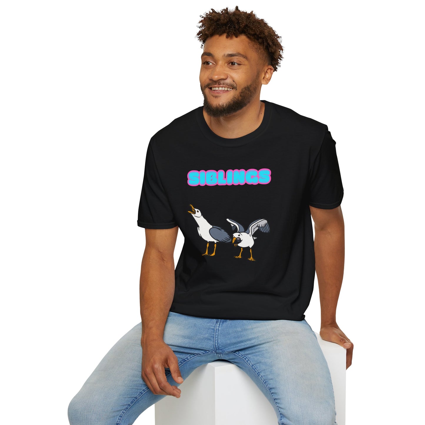 SIBLINGS Seagull Chaos Shirt, Funny Animal Meme Tee, ADHD Sibling love