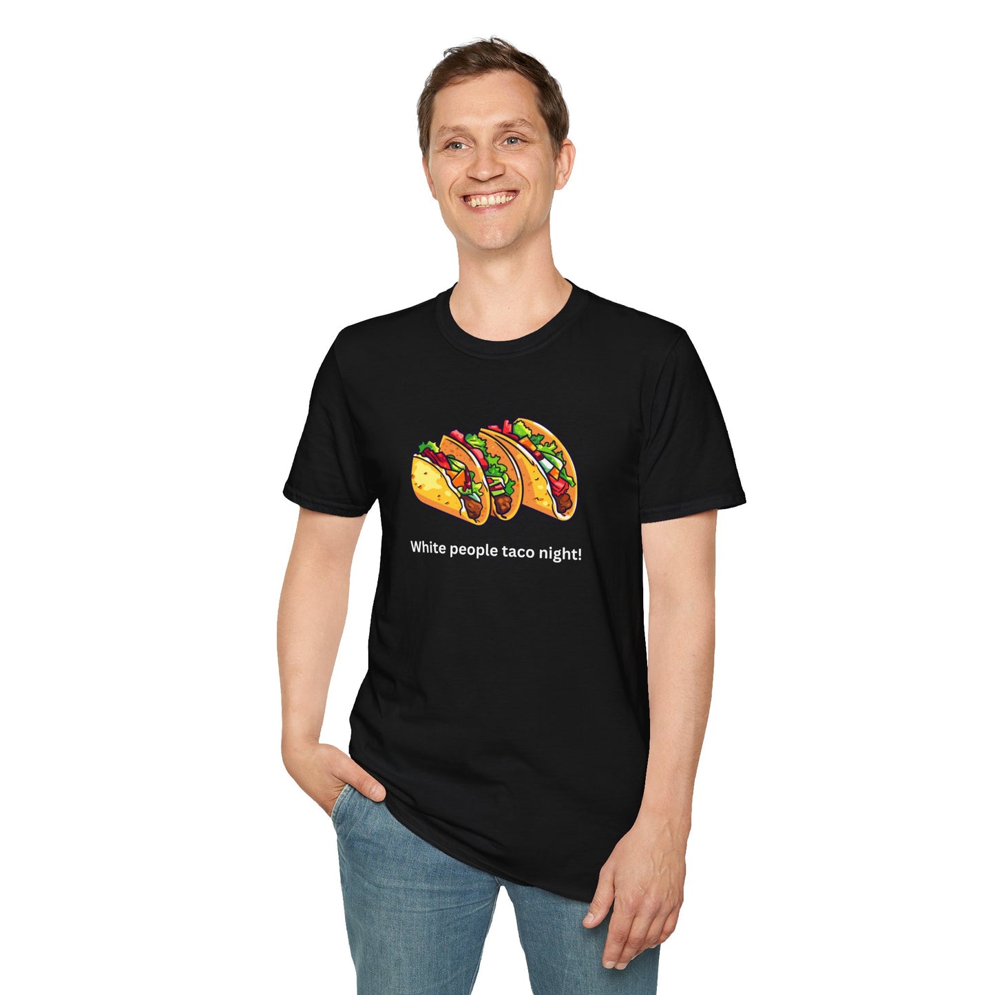 White People Taco Night T-Shirt – Funny Cursed Meme Tee | Icarus Fidget
