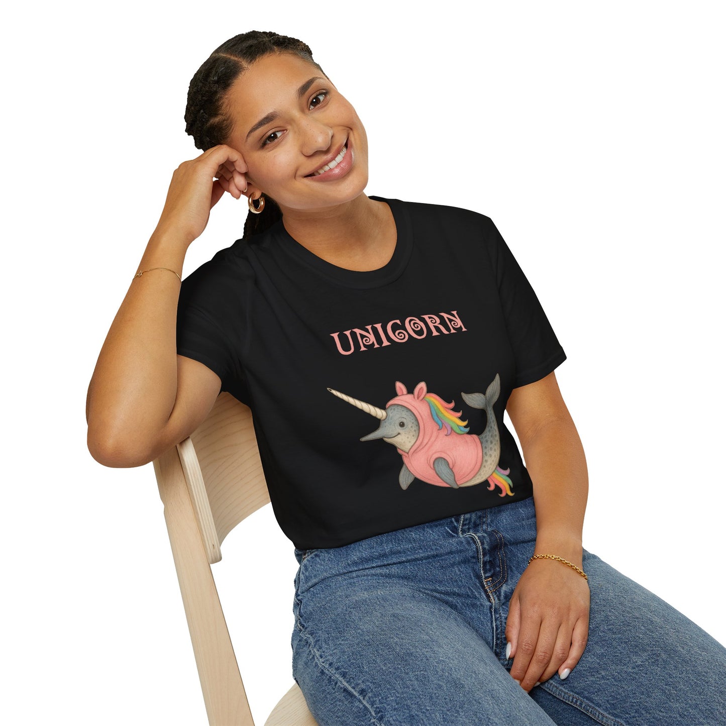 Unicorn Narwhal Shirt, Cute Narwhal in Unicorn , Pastel Animal Meme T Shirt, Funny Kawaii LGBTQ Gift