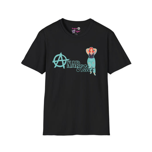 AnarThicc Body Positive Punk Shirt, Alt Plus Size Babe Tee, Tattooed Rebel Thicc Girl Graphic